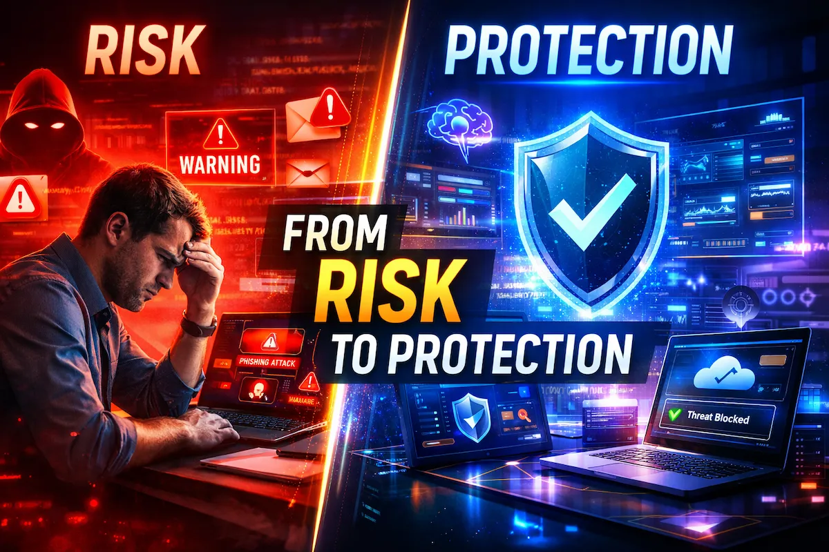 AI security tools for small businesses dashboard showing real-time threat detection