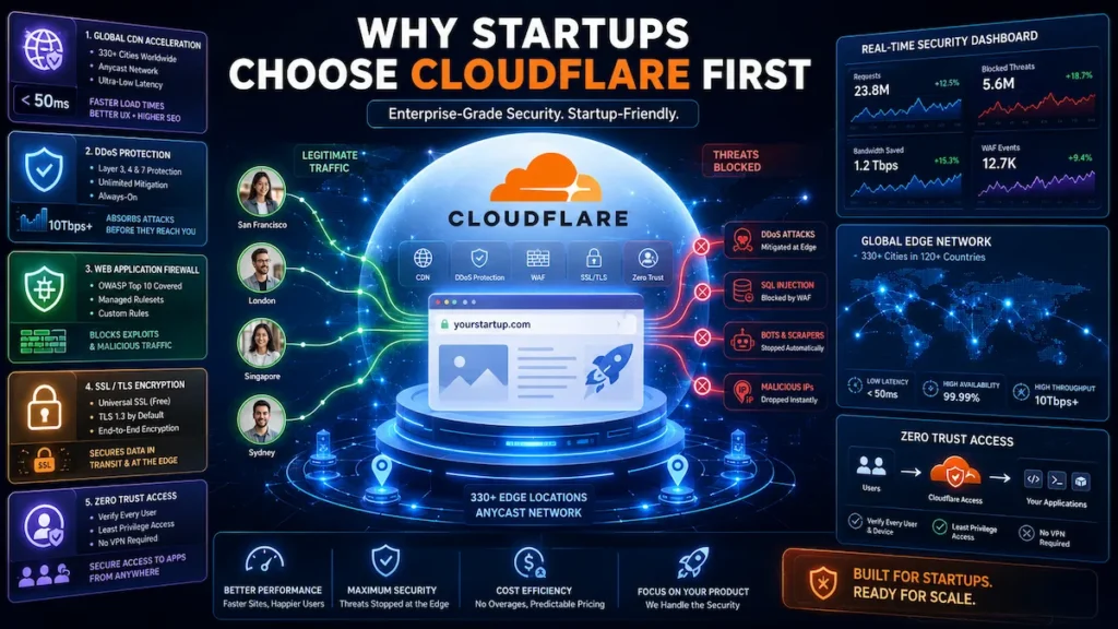 Cloudflare vs competitors for startup security