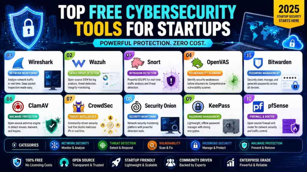 free cybersecurity tools for startups 2025