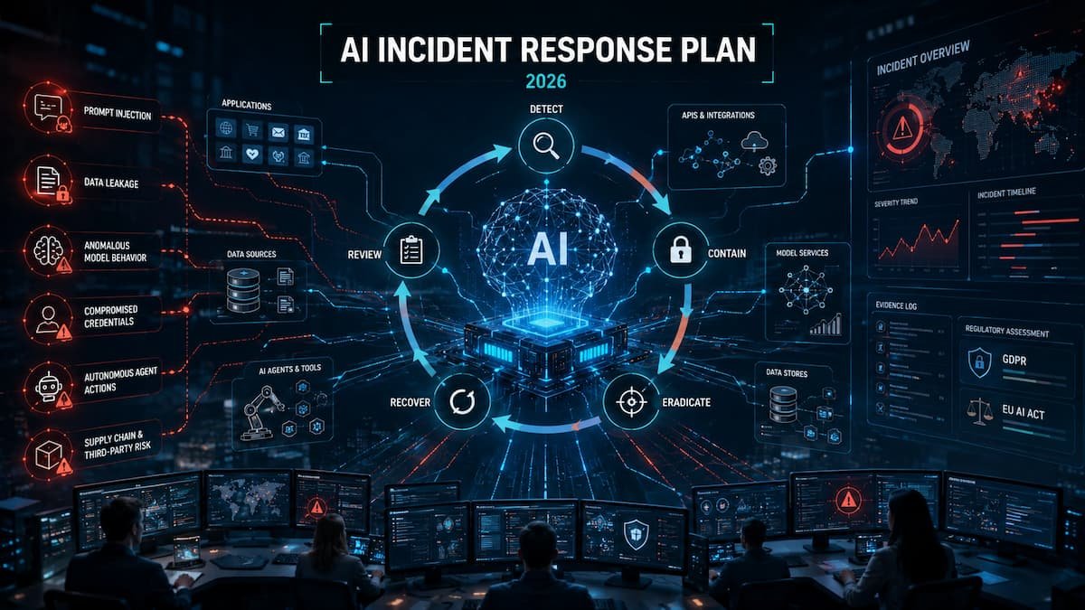 AI incident response plan showing enterprise AI security and incident management